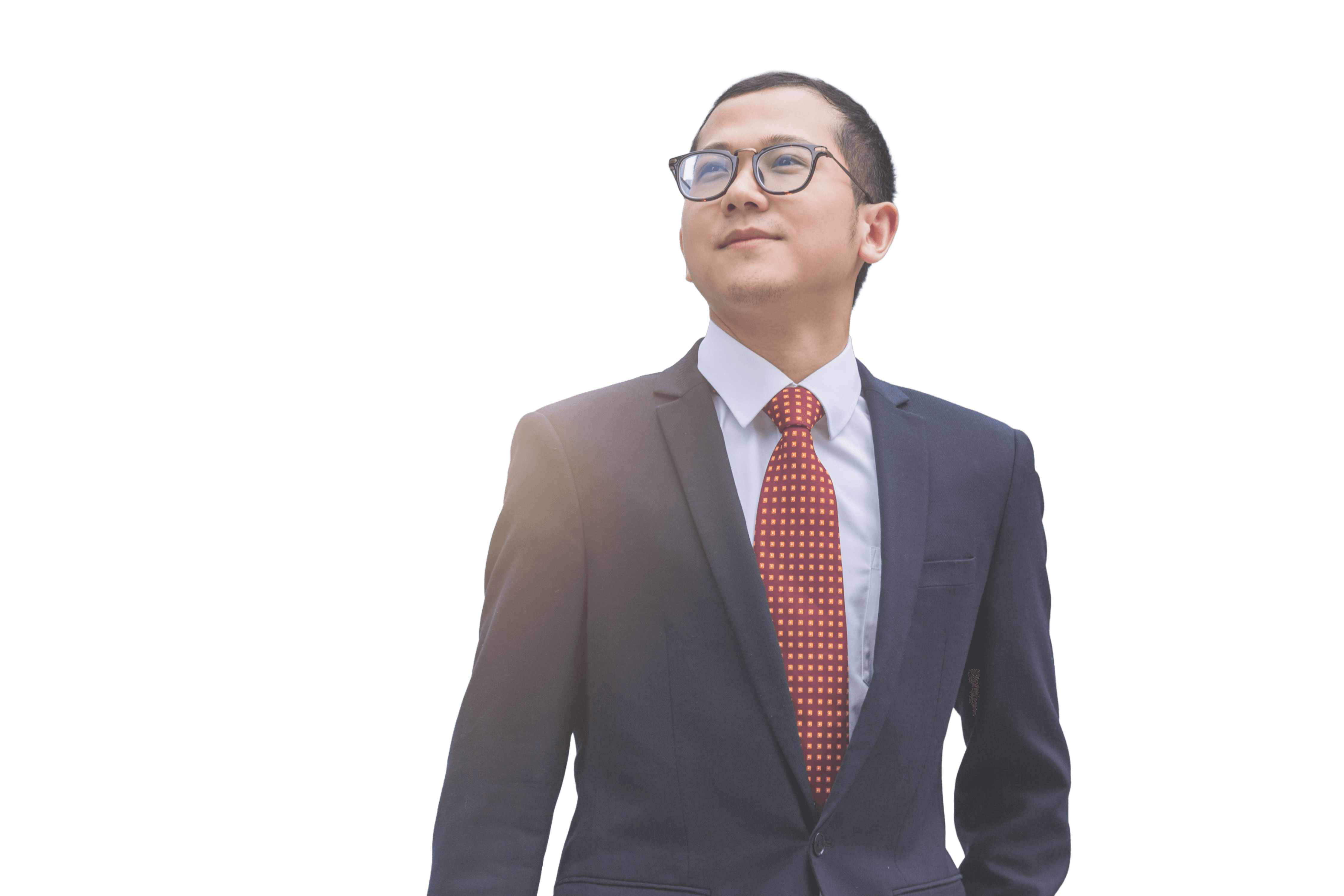 Black and white portrait of a man with glasses and mustache, resting his hand on his chin thoughtfully.