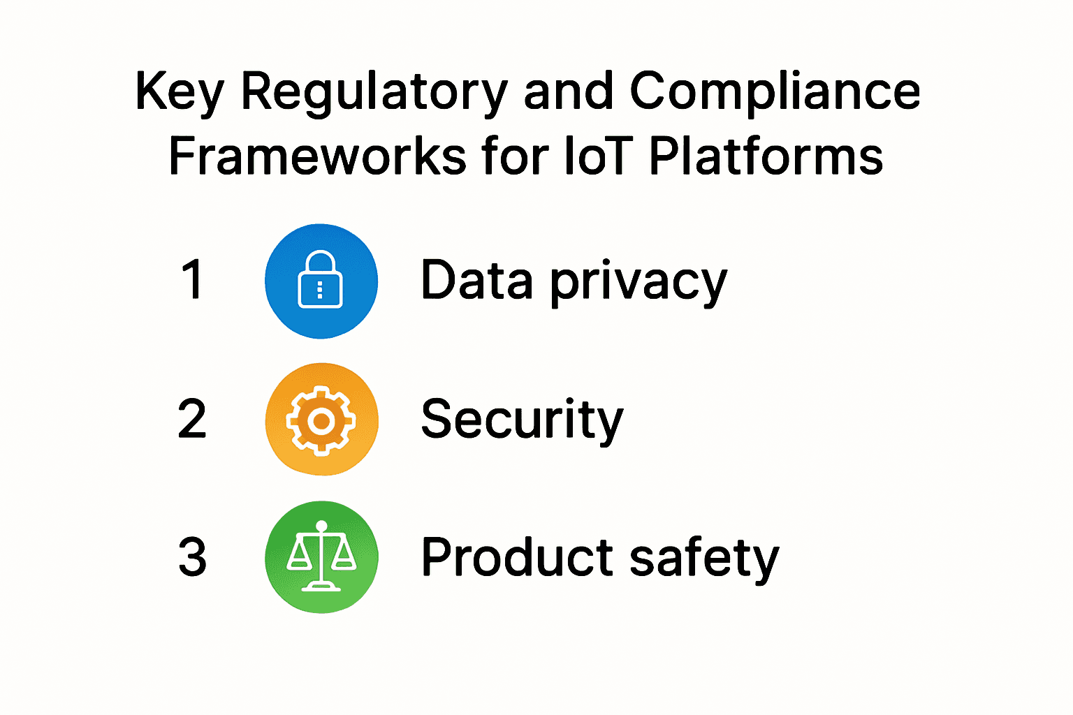 IoT regulatory compliance frameworks infographic