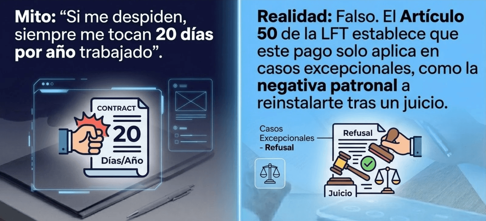 El mito de los 20 días por año trabajado
