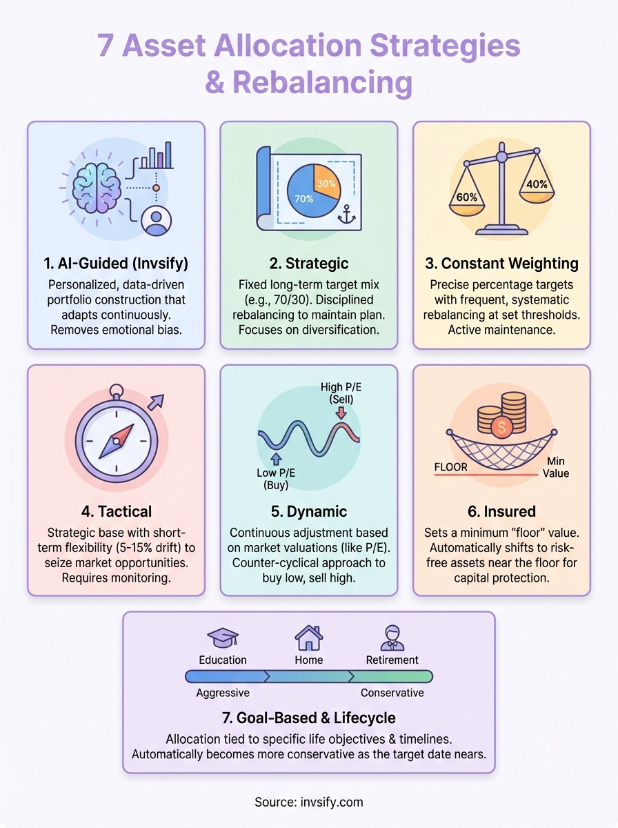 asset allocation strategies infographic