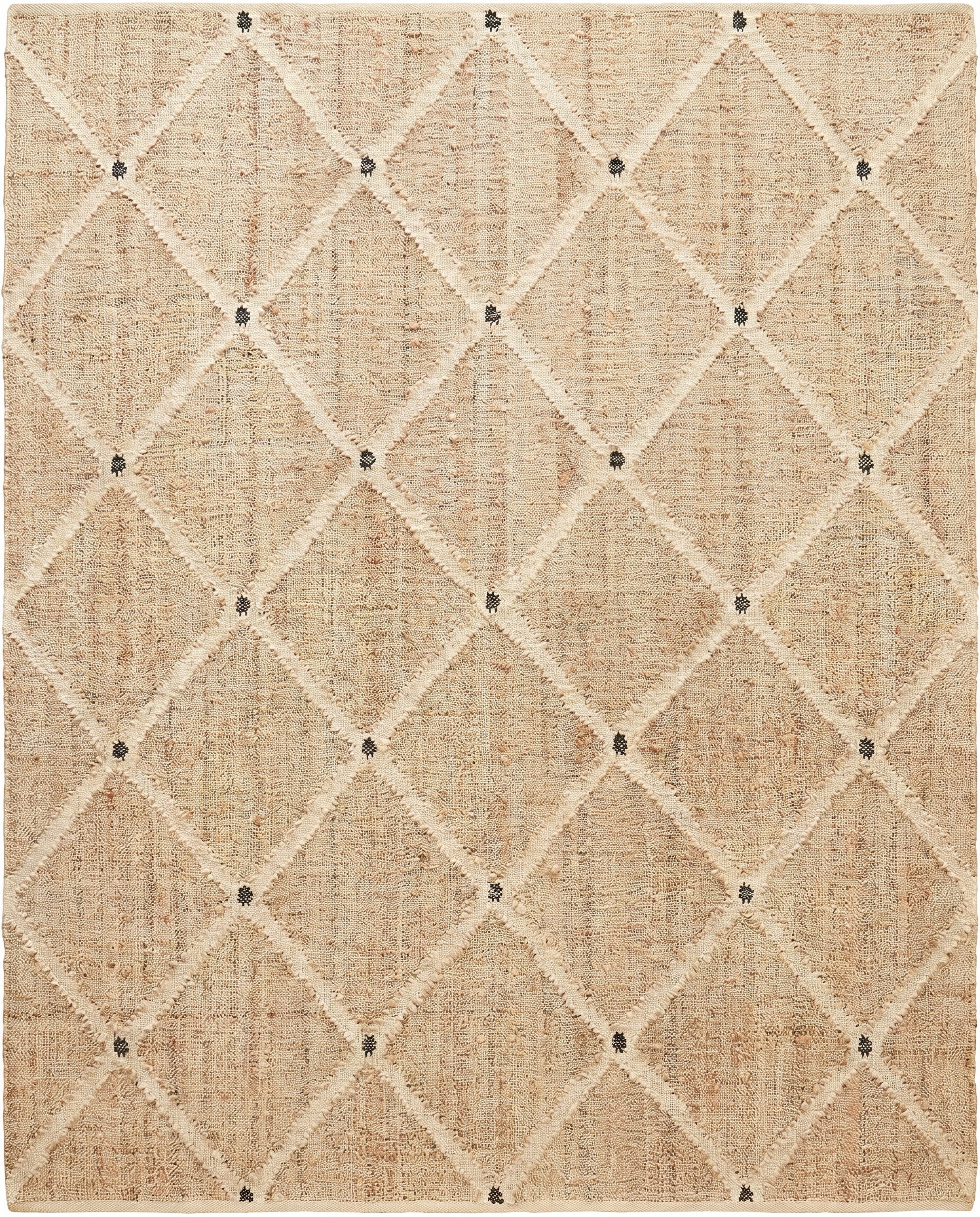 Lattice Dune rug in Wool Jute, additional view – Angan Living