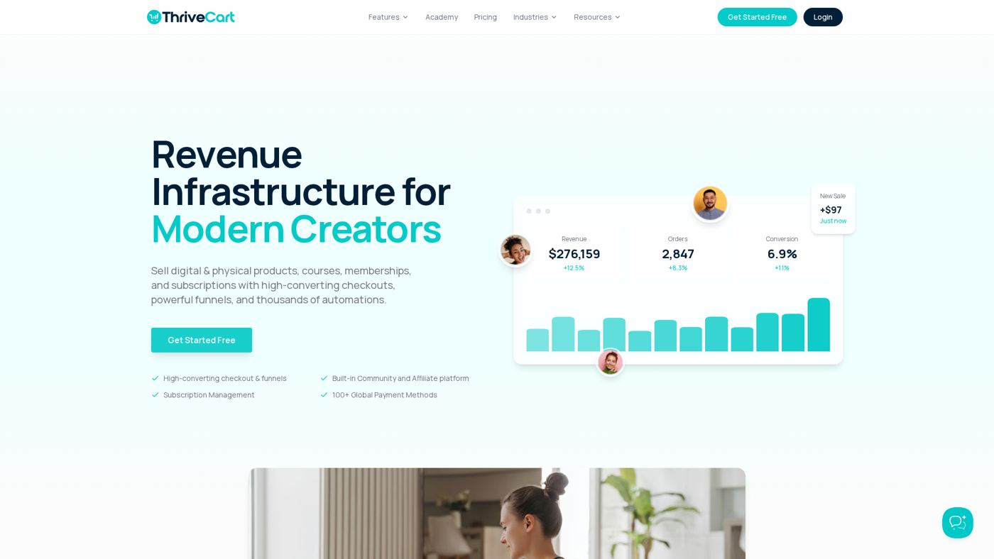 ThriveCart website