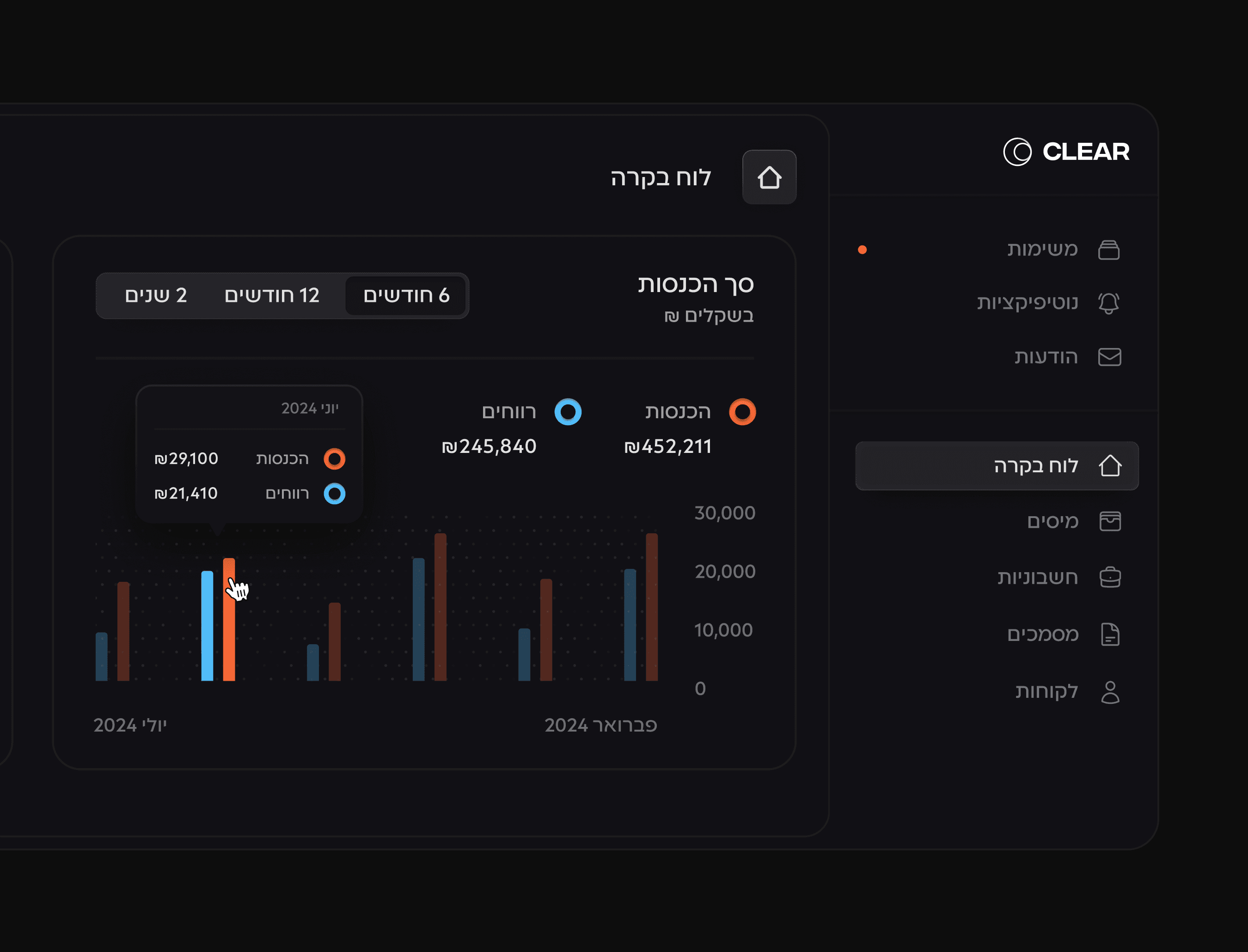 עיצוב מערכת לחברת מוצר קליר