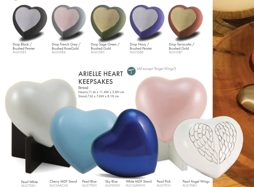 Memorial Heart Keepsakes – original supplier products