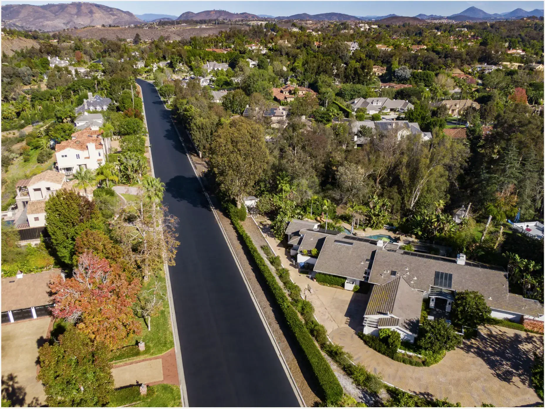 Residential asphalt project on HOA street