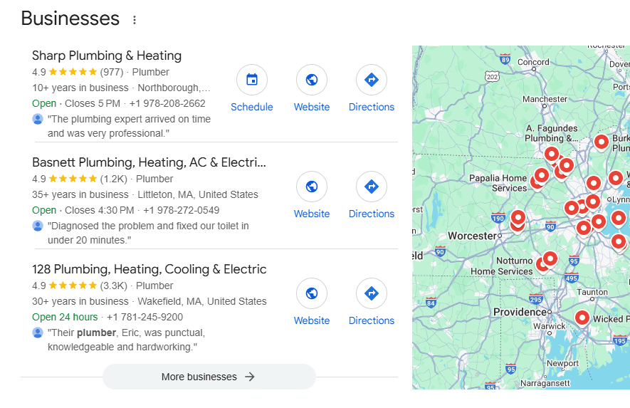 Plumbers in Google