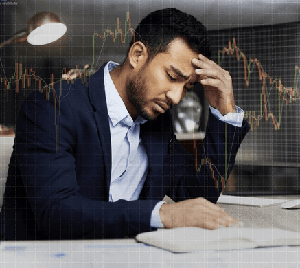 A business owner in frustration for losing business leads to it's competitor.