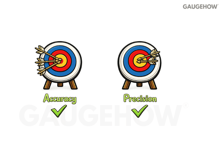 Accuracy vs precision target