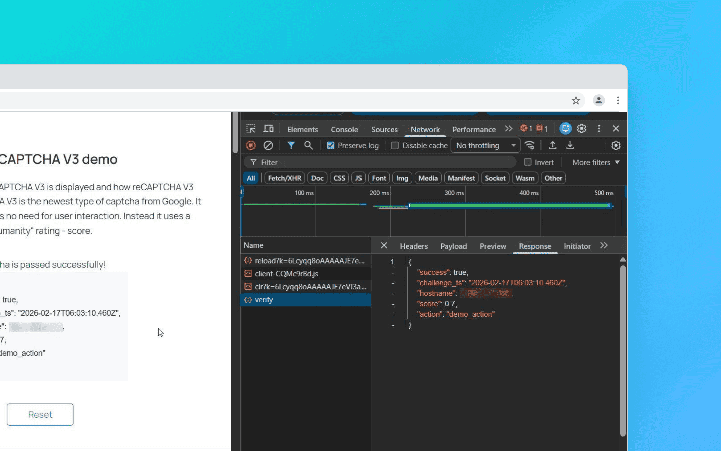 The token is valid for only 2 minutes and can be used for verification only once.
