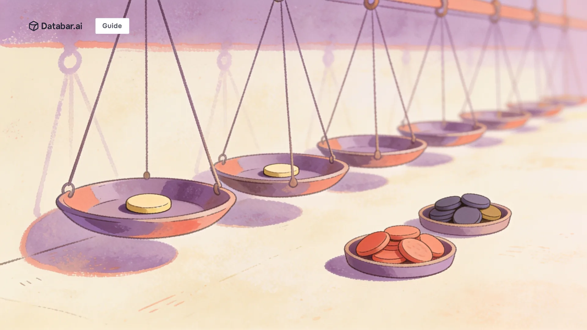 Illustration of weighing pans, some holding a single token and some holding several together — Contextual ICP Scoring with Claude Code: Why Employee Count and Tech Stack Aren't Enough Anymore