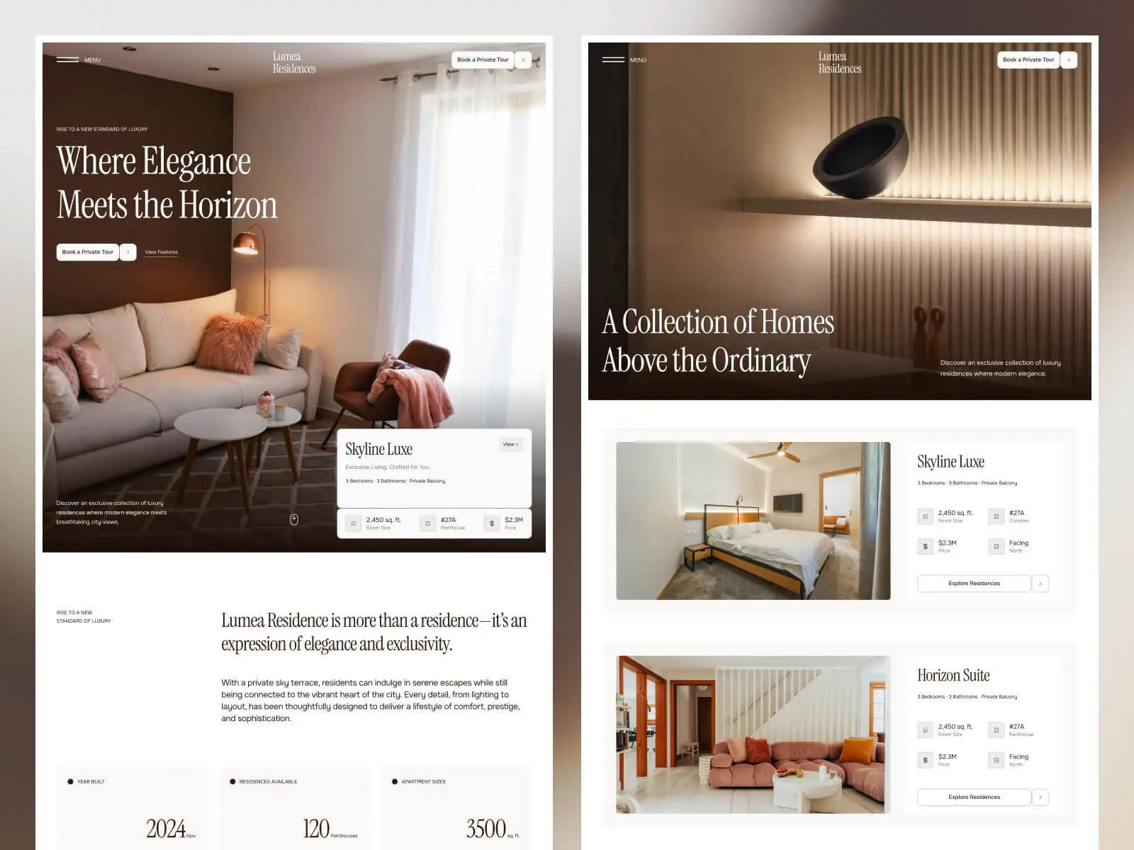 lumea luxury apartment website template