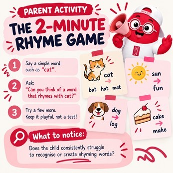 The 2-minute rhyme game: a parent activity