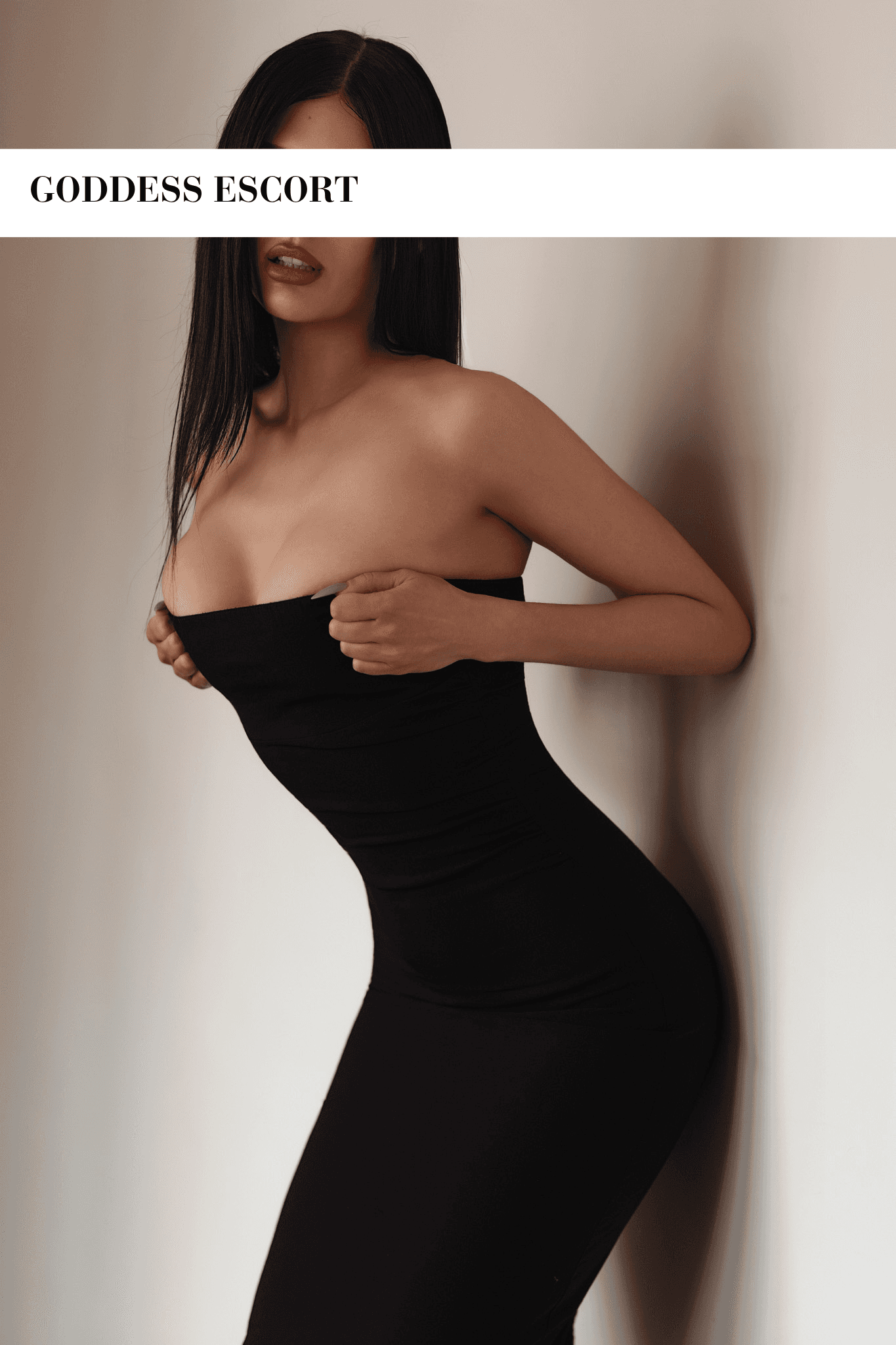 Tall, slim, and elegant escort in lingerie on stairs