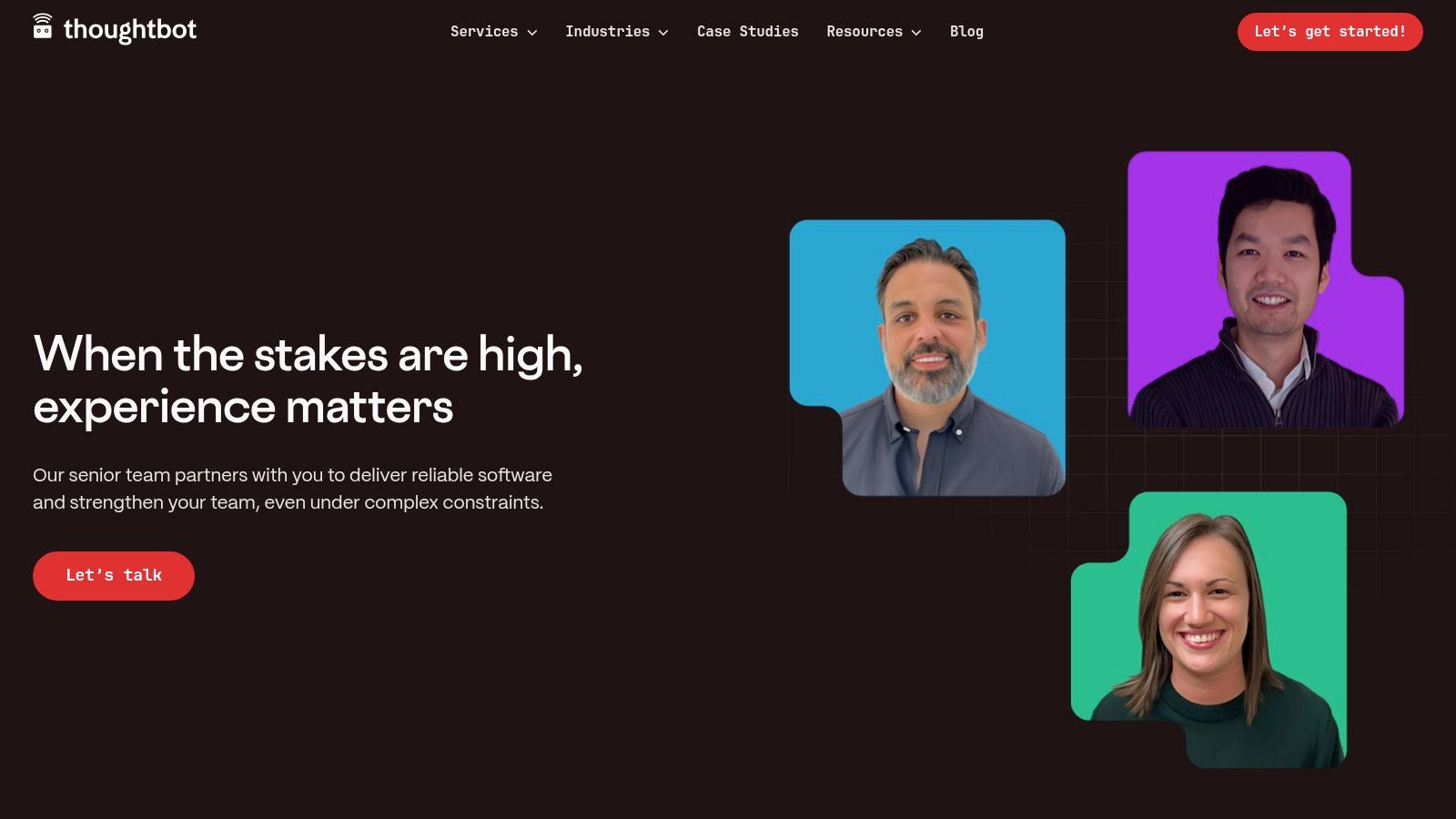 thoughtbot website showing a design project