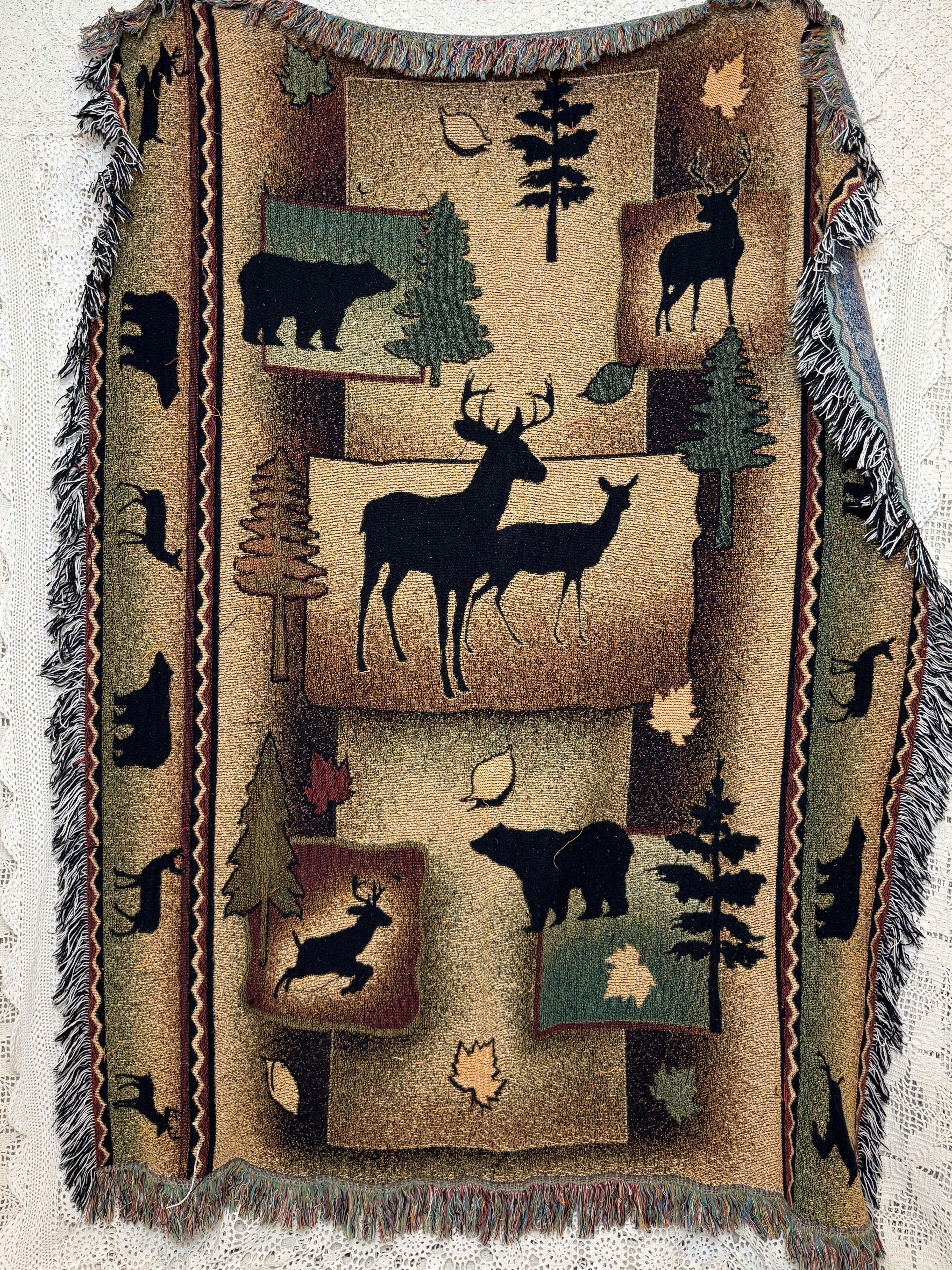 vintage nature tapestry blanket