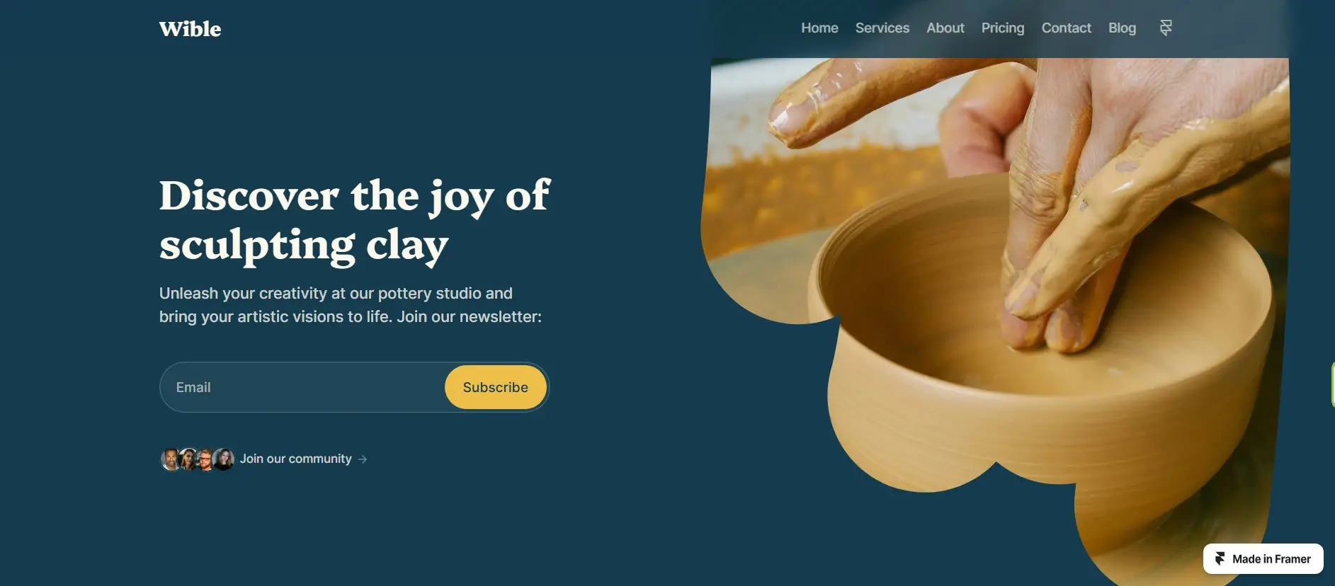 Wible best framer blog templates