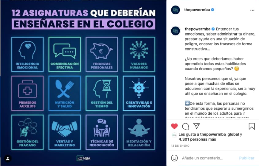 Obtención de seguidores en Instagram por el contenido viral