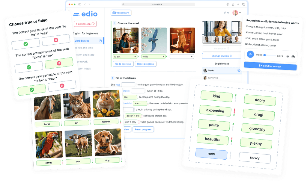 Interactive Platform for Language Teaching edio