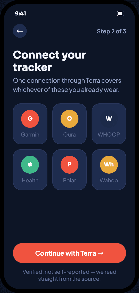The CrewMiles app, shown on a phone, connecting to training platforms