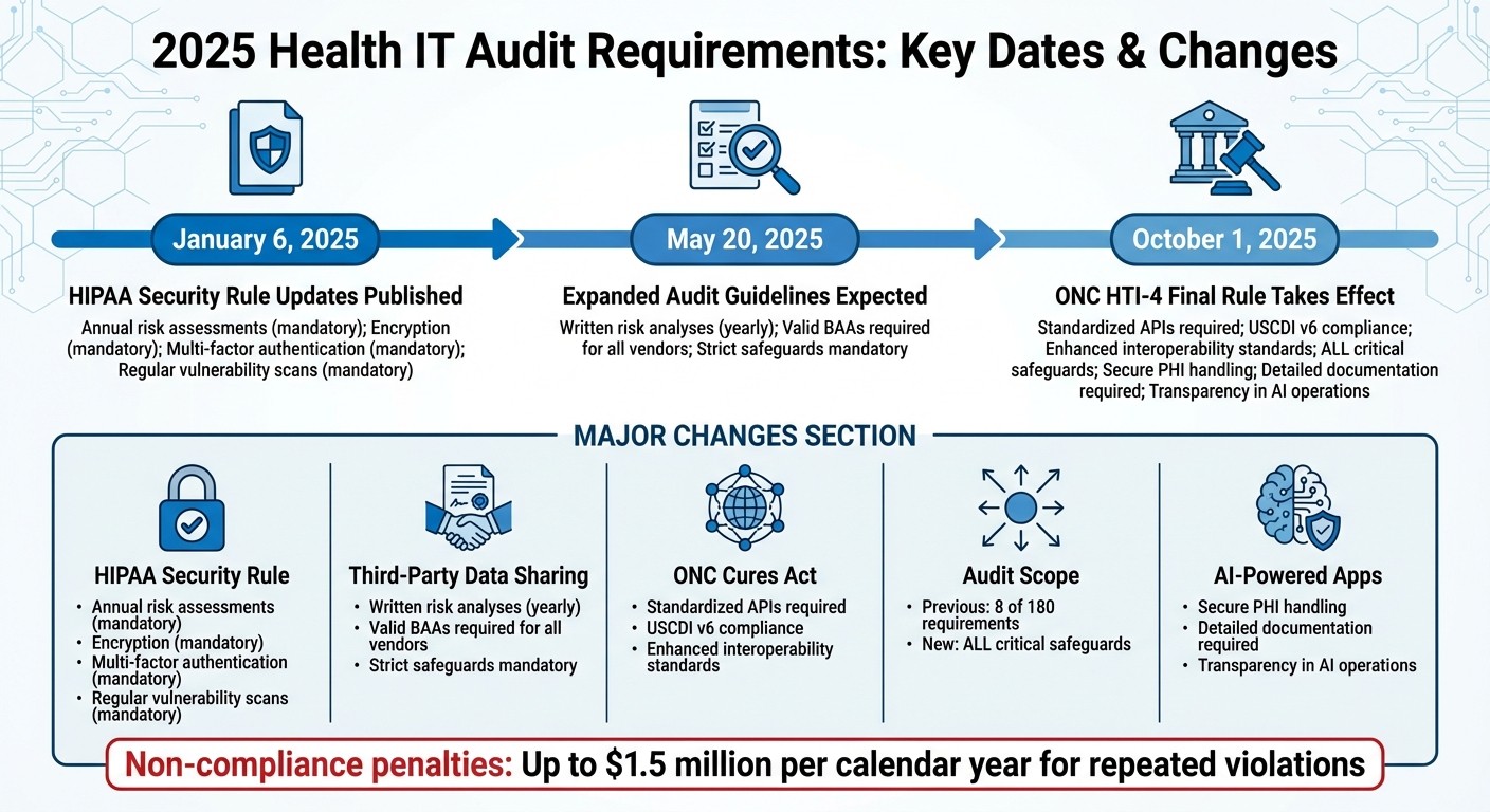 2025 Health IT Audit Requirements Timeline and Key Changes