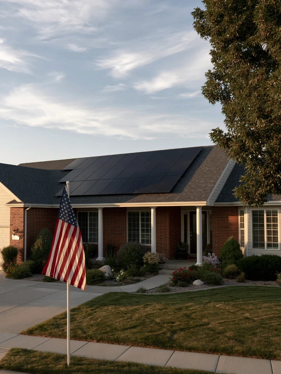 house with solar on roof