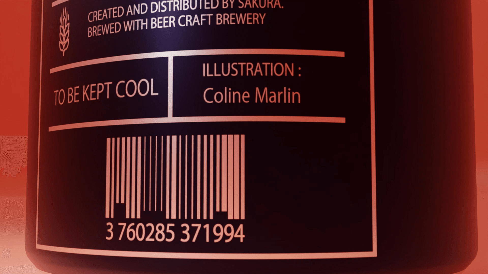 Trailer promotionnel en Motion Design réalisé par un UX designer à Nantes, modélisation 3D d'une canette de soda et de ses informations au dos du produit