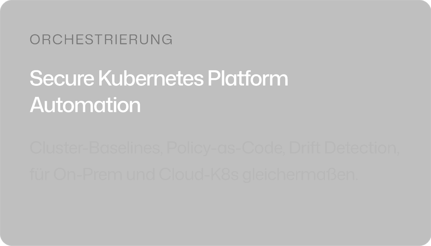 Secure Kubernetes Platform Automation