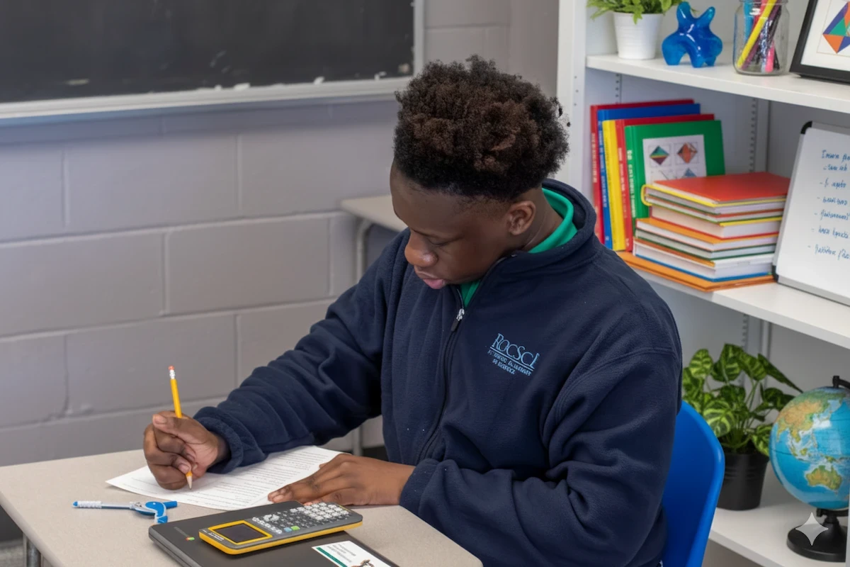 High school graduates at Buffalo Academy of Science celebrating commencement