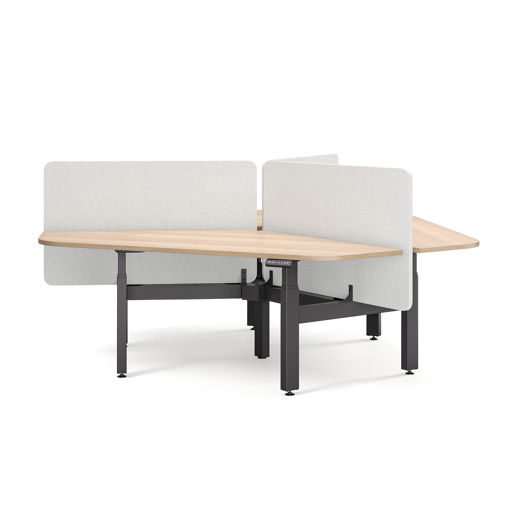Modular office workstation desk with divider panels