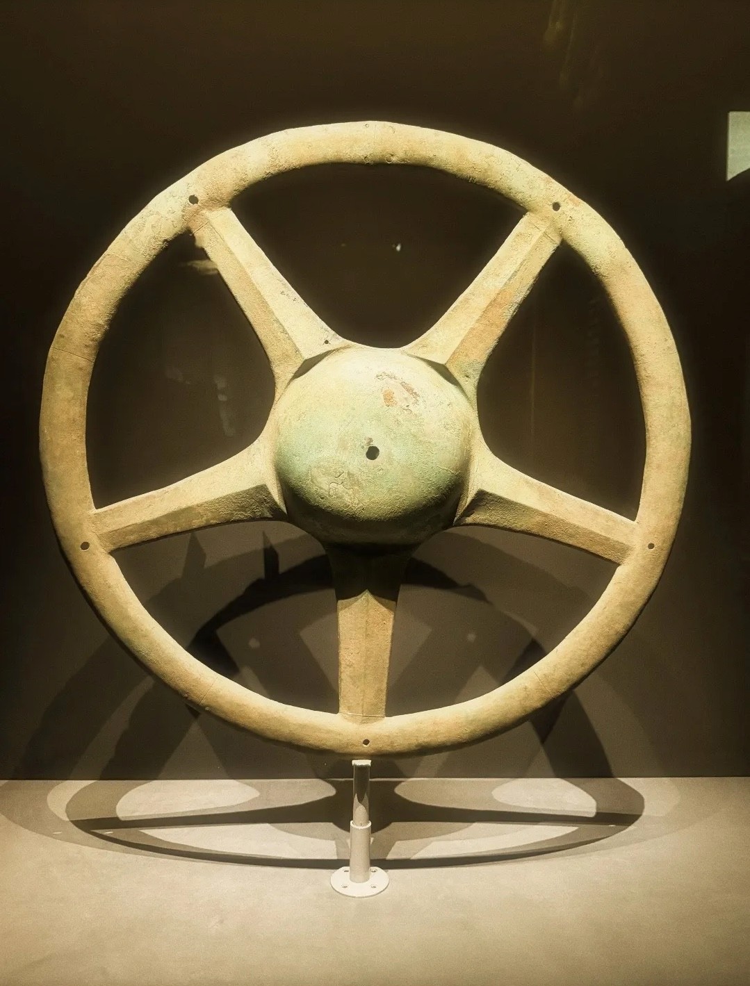 Bronze sun wheel relic at Sanxingdui Museum