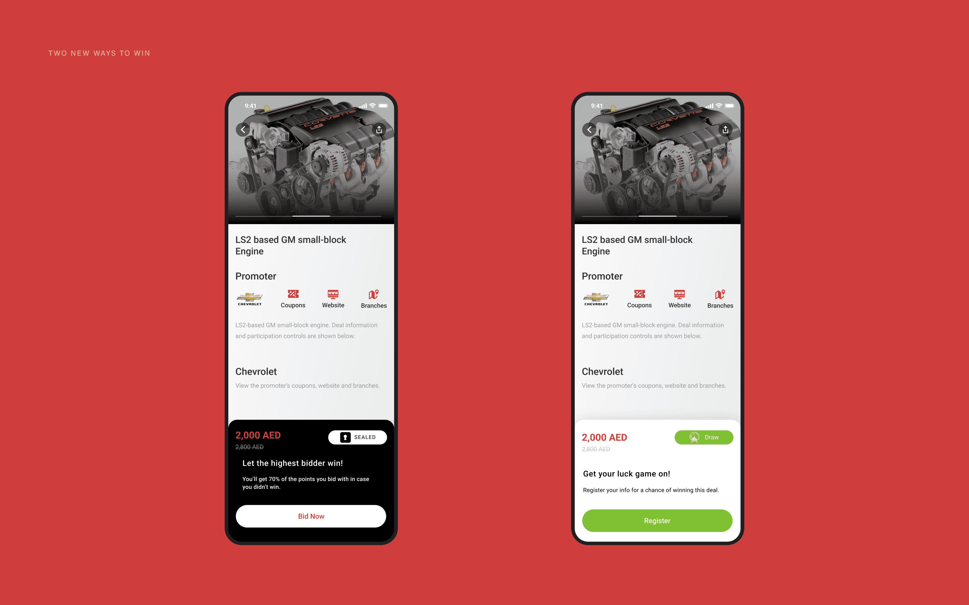 Sealed deal and draw screens with correctly clipped phone frames