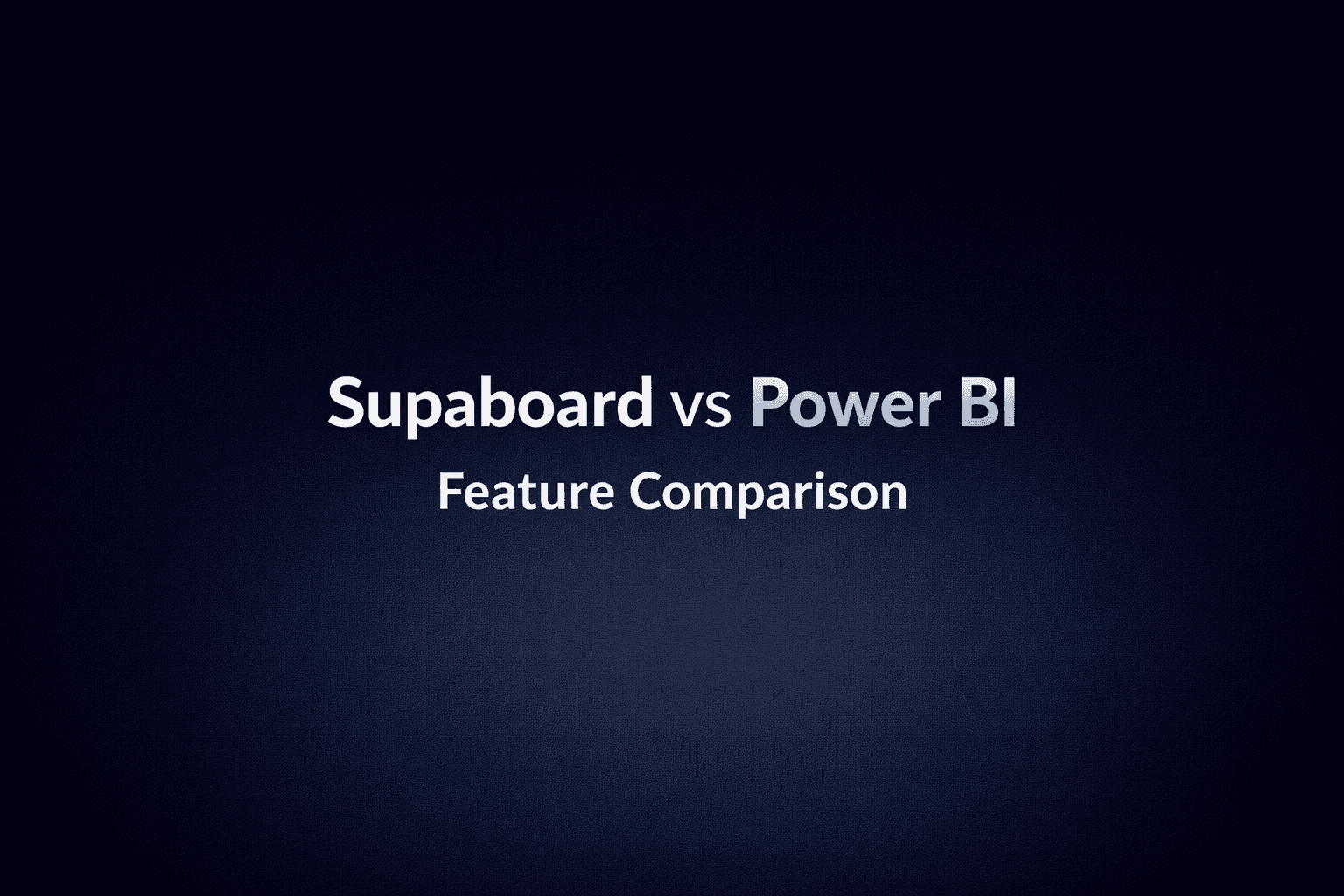 comparison of BI Tools