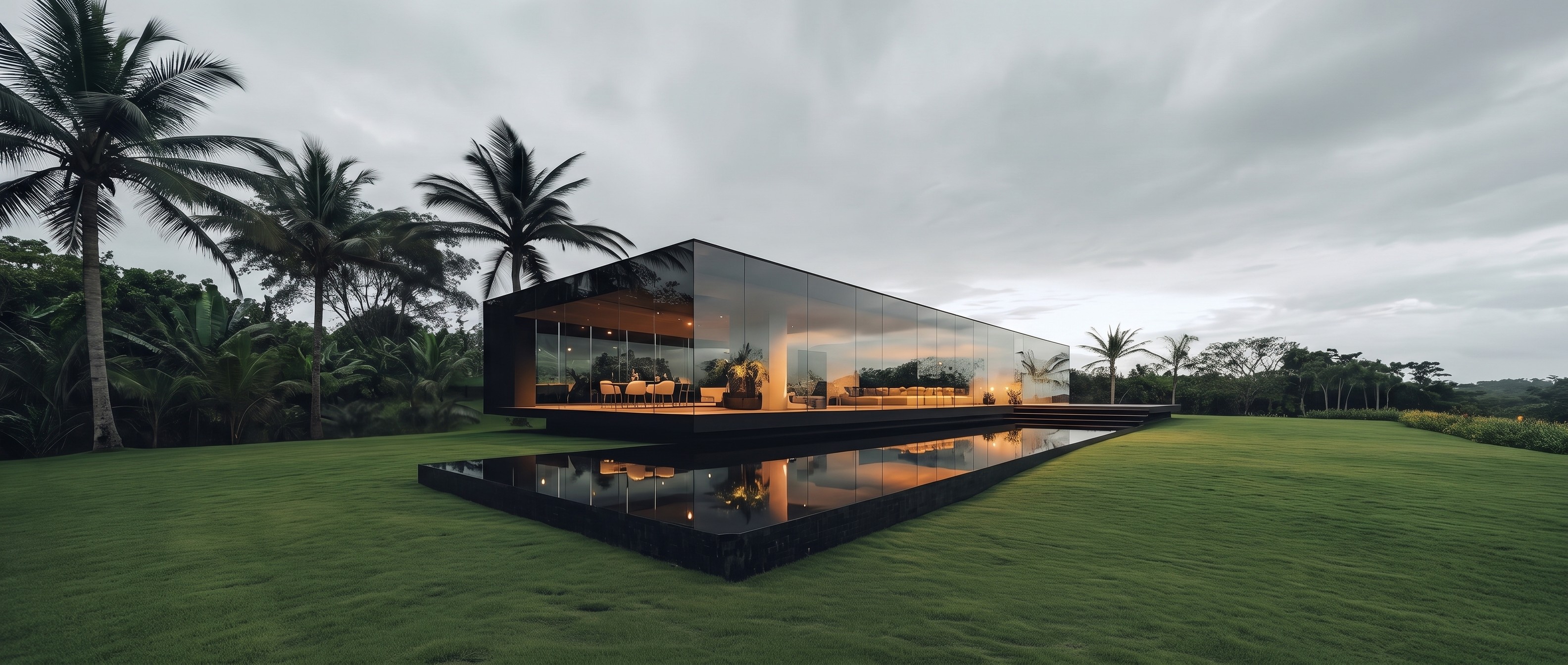 Image of a glass house