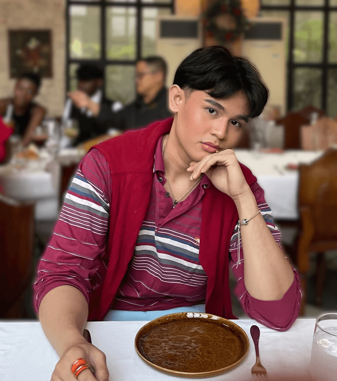 African man talking on phone