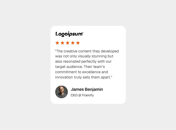 Framer Testimonial Card Component