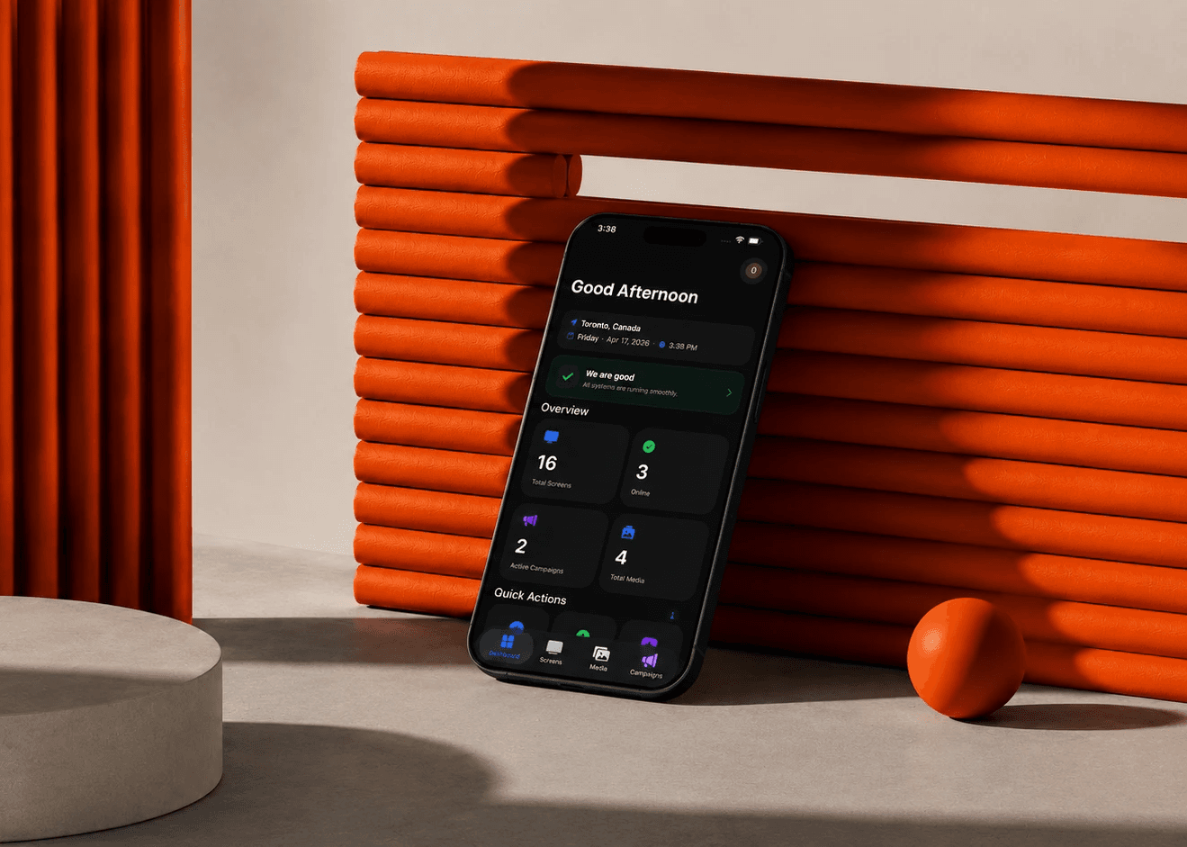 A mockup of Freelio's mobile app