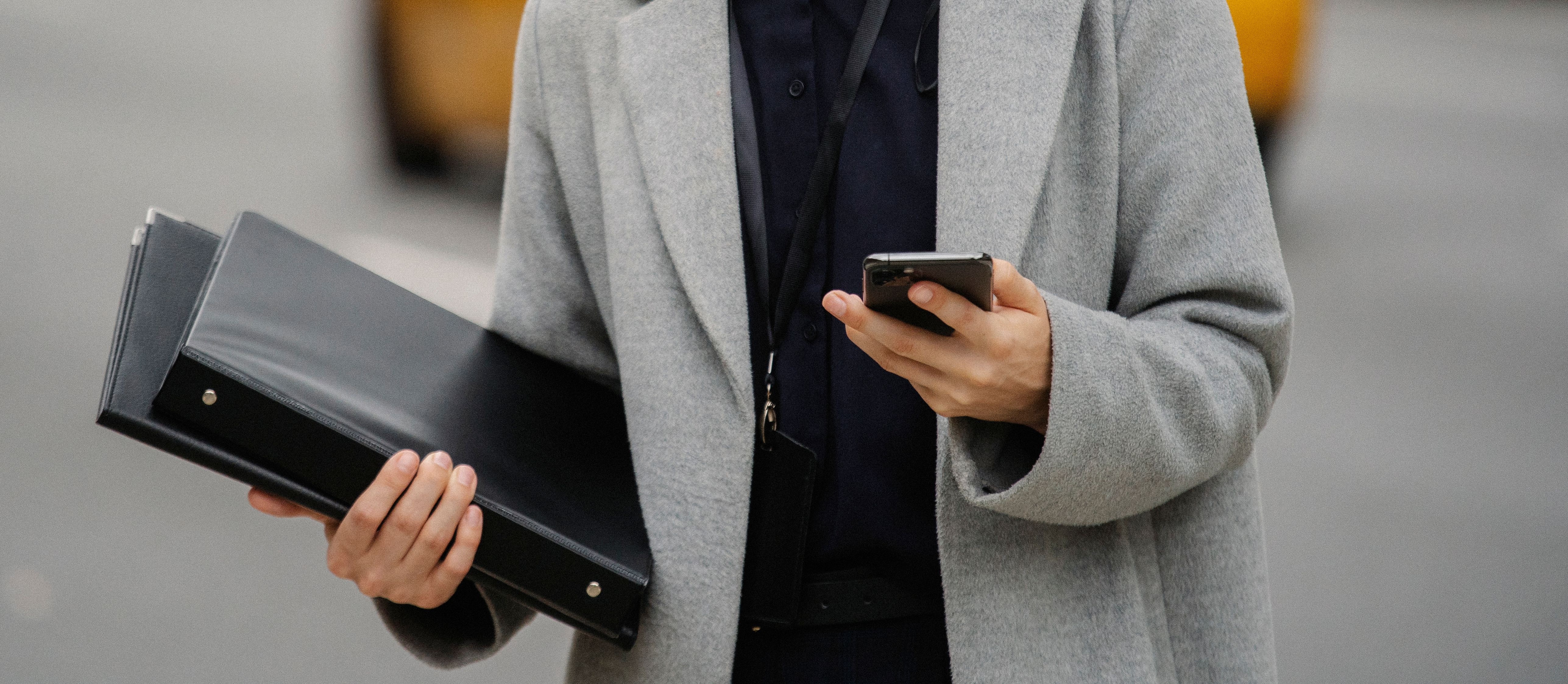 person holding black card