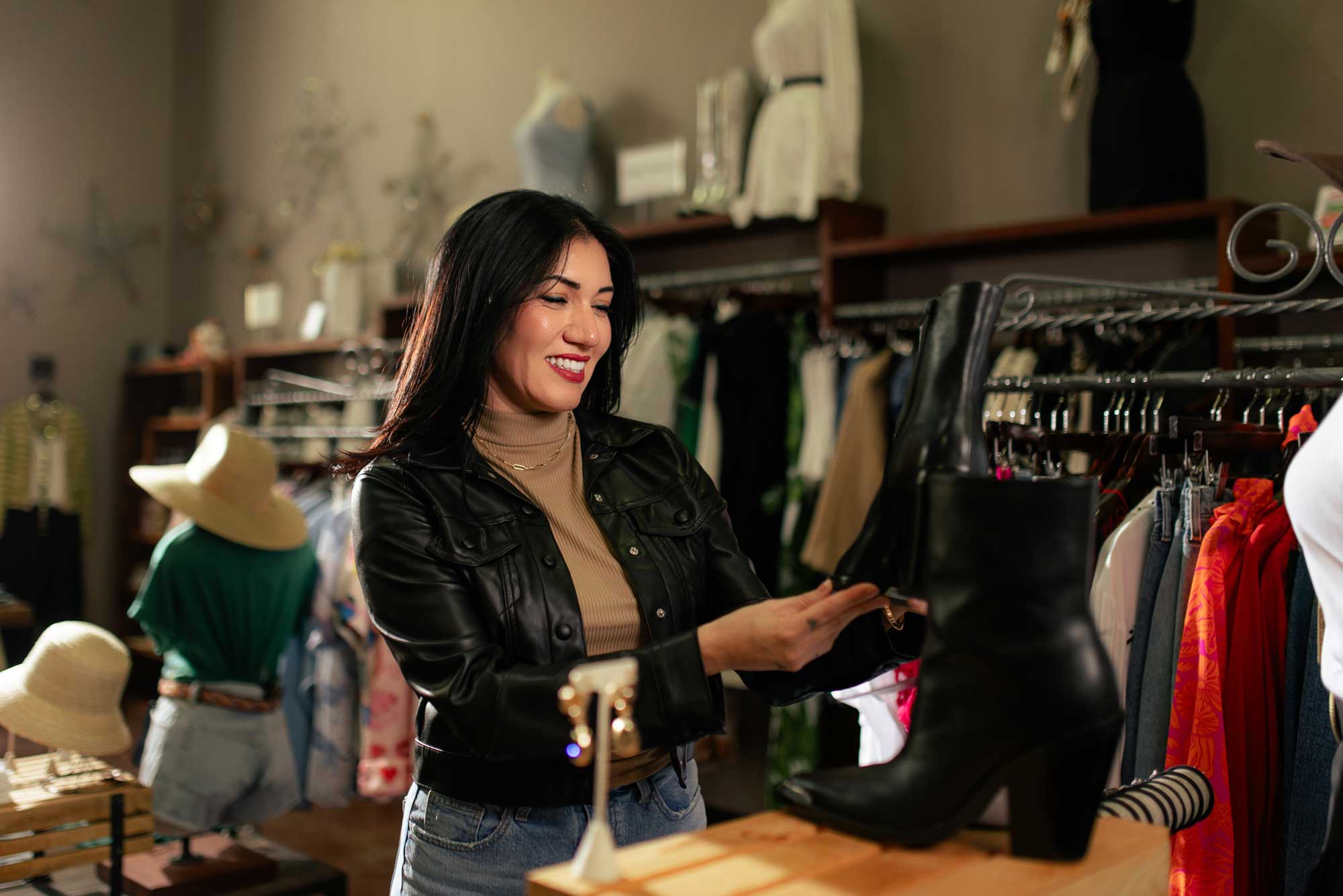 Woman shoppping at Hemline