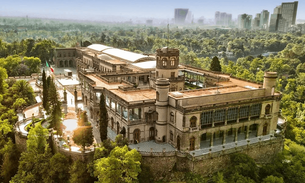 Vista aerea del Castillo de Chapultepec