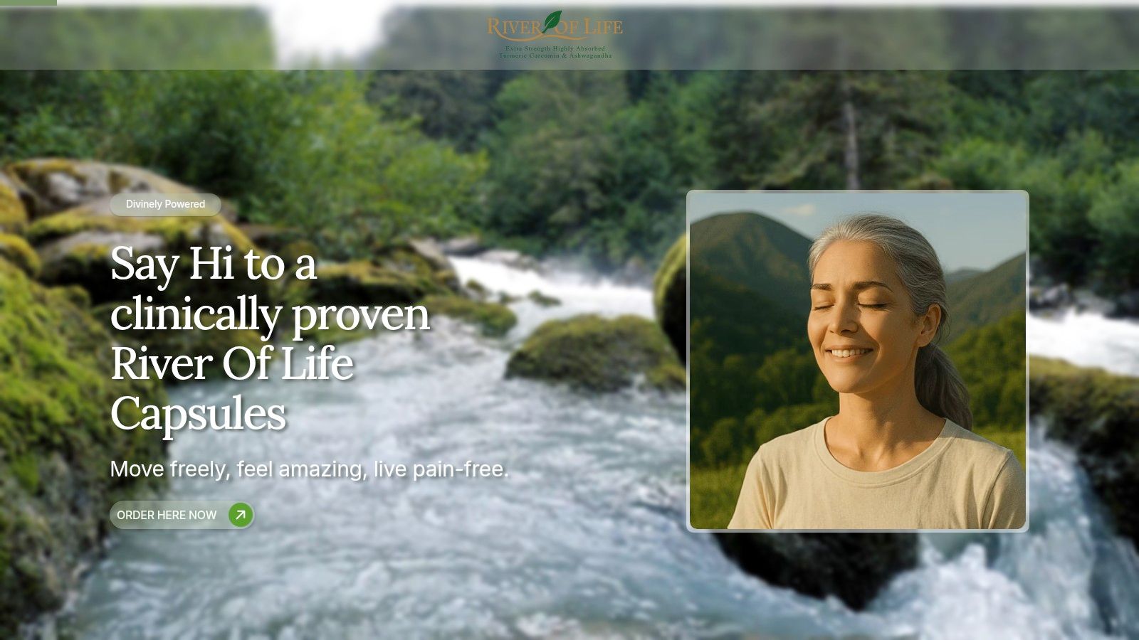 Screenshot from https://riveroflifecapsules.com