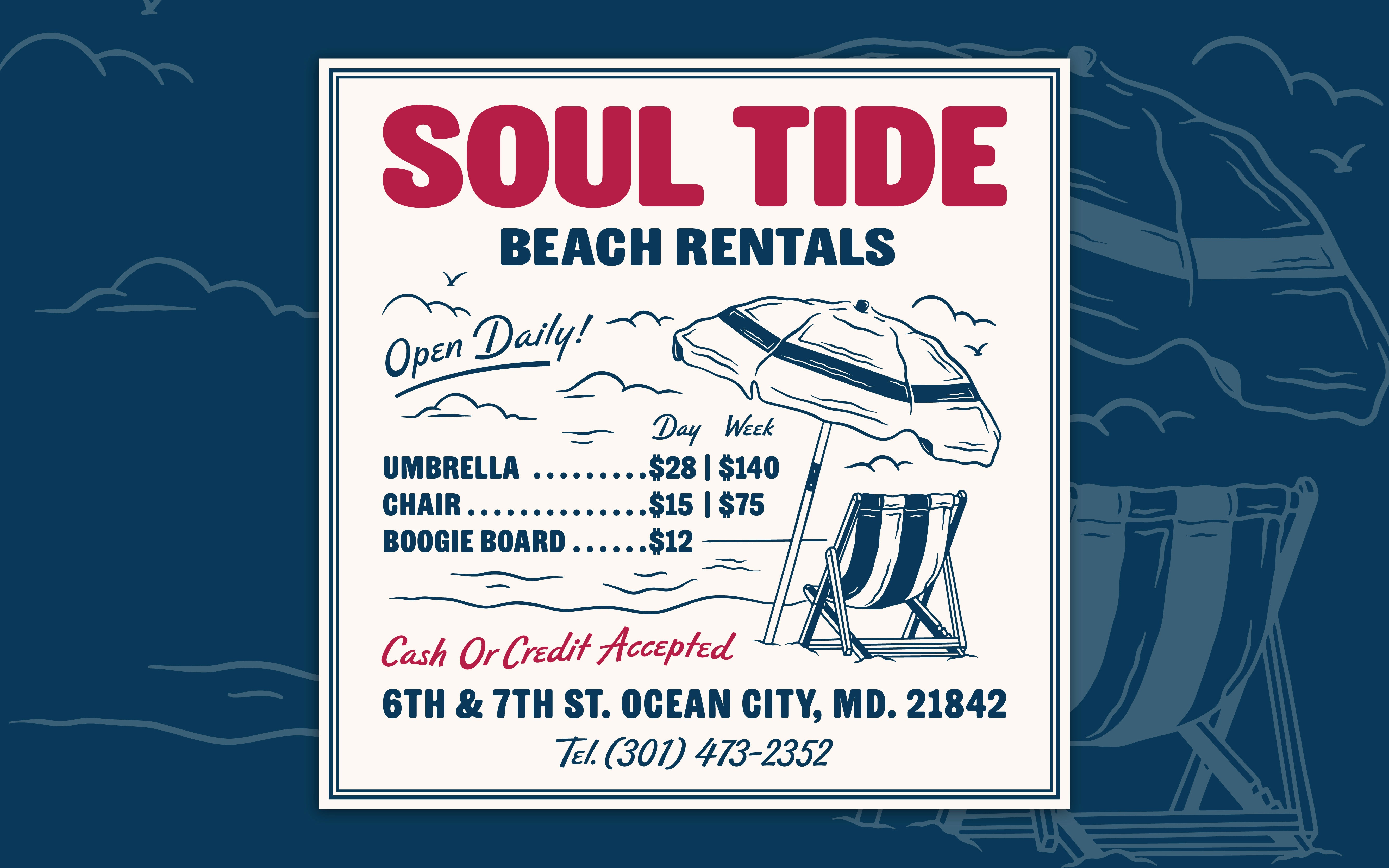 Soul Tide Beach Rentals Ocean City Maryland Signage