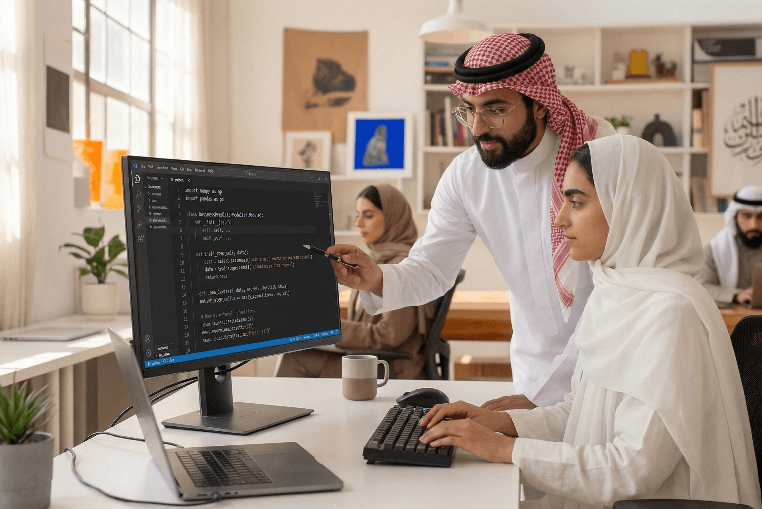 أشخاص واقفون
