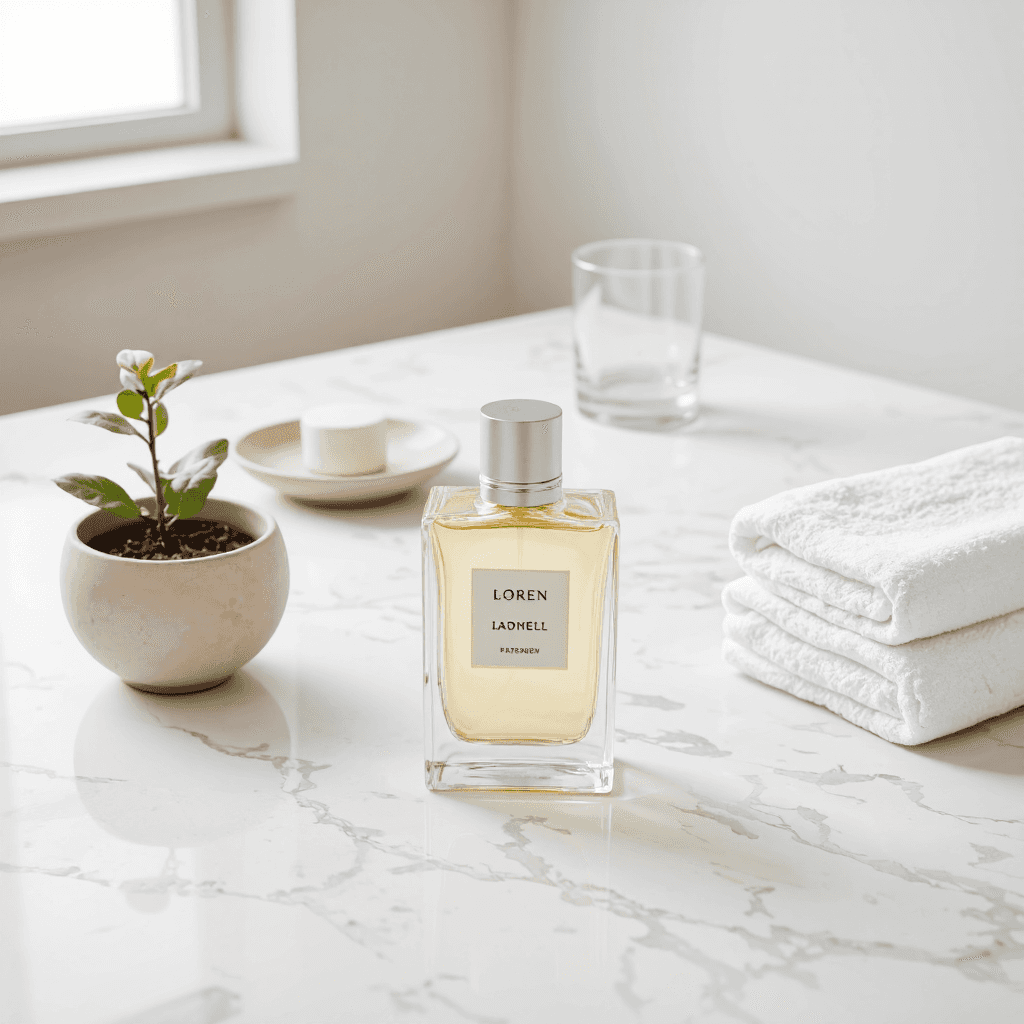 product photography of perfume bottle