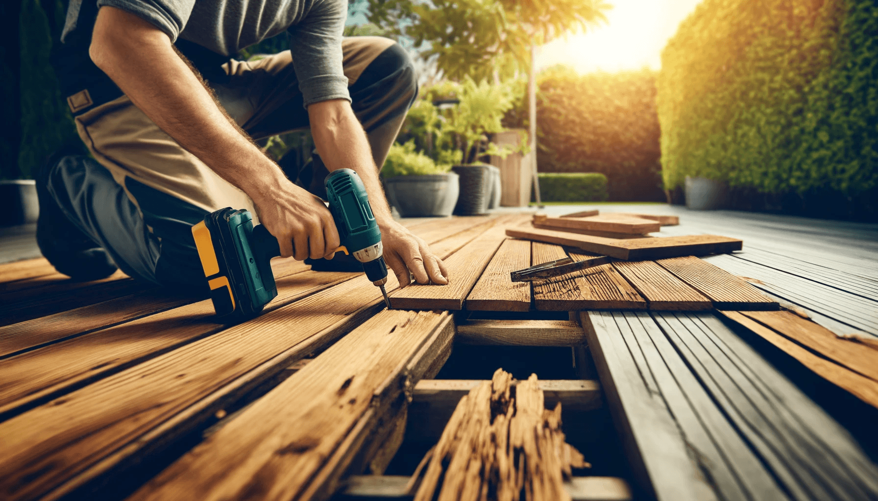 Preparing deck for repairs