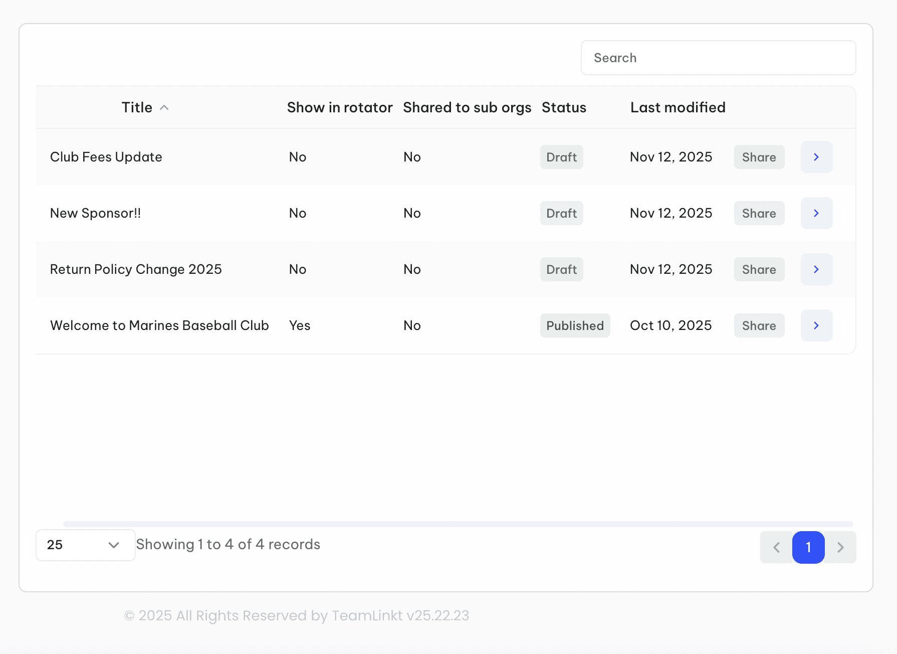 TeamLinkt's Website Builder News Screenshot