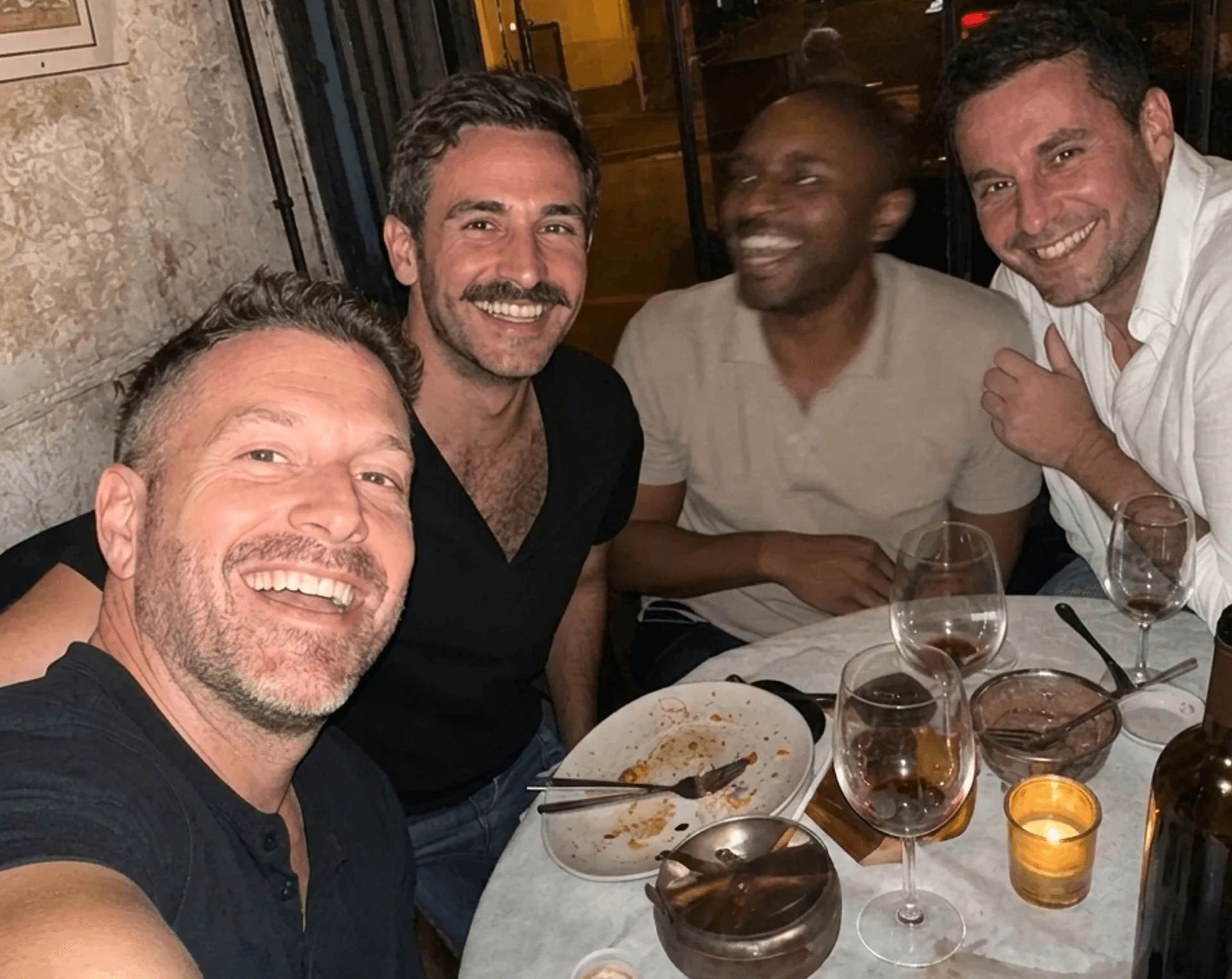 4 men at Mingleo dinner