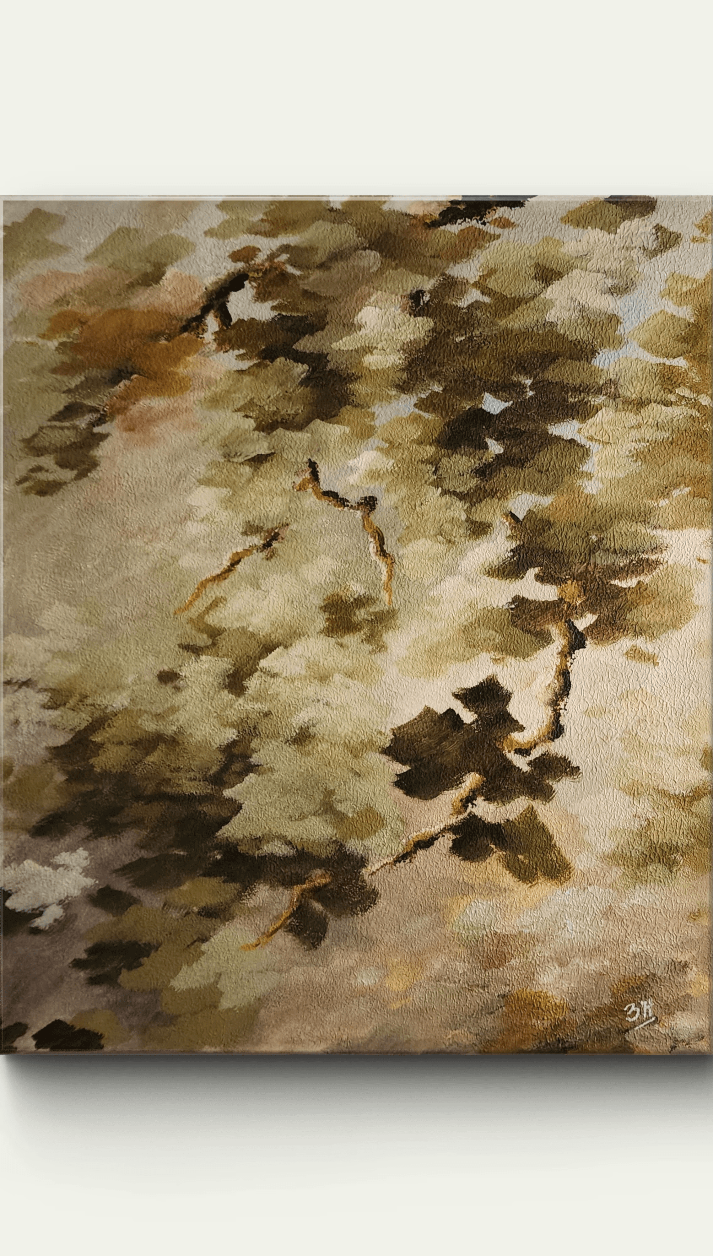 Painting of Belen portraying leaves