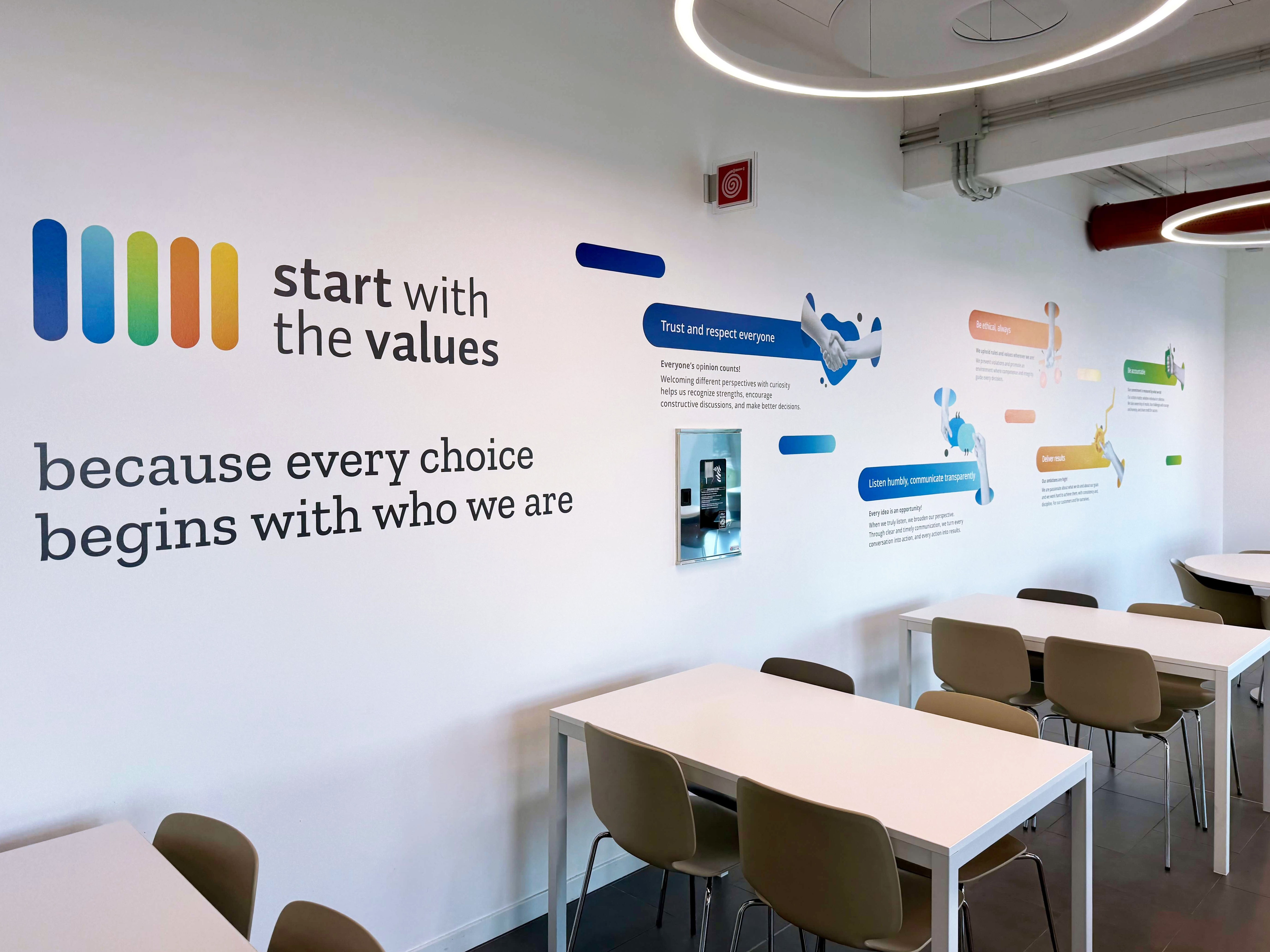 Stevanato canteen wall decor