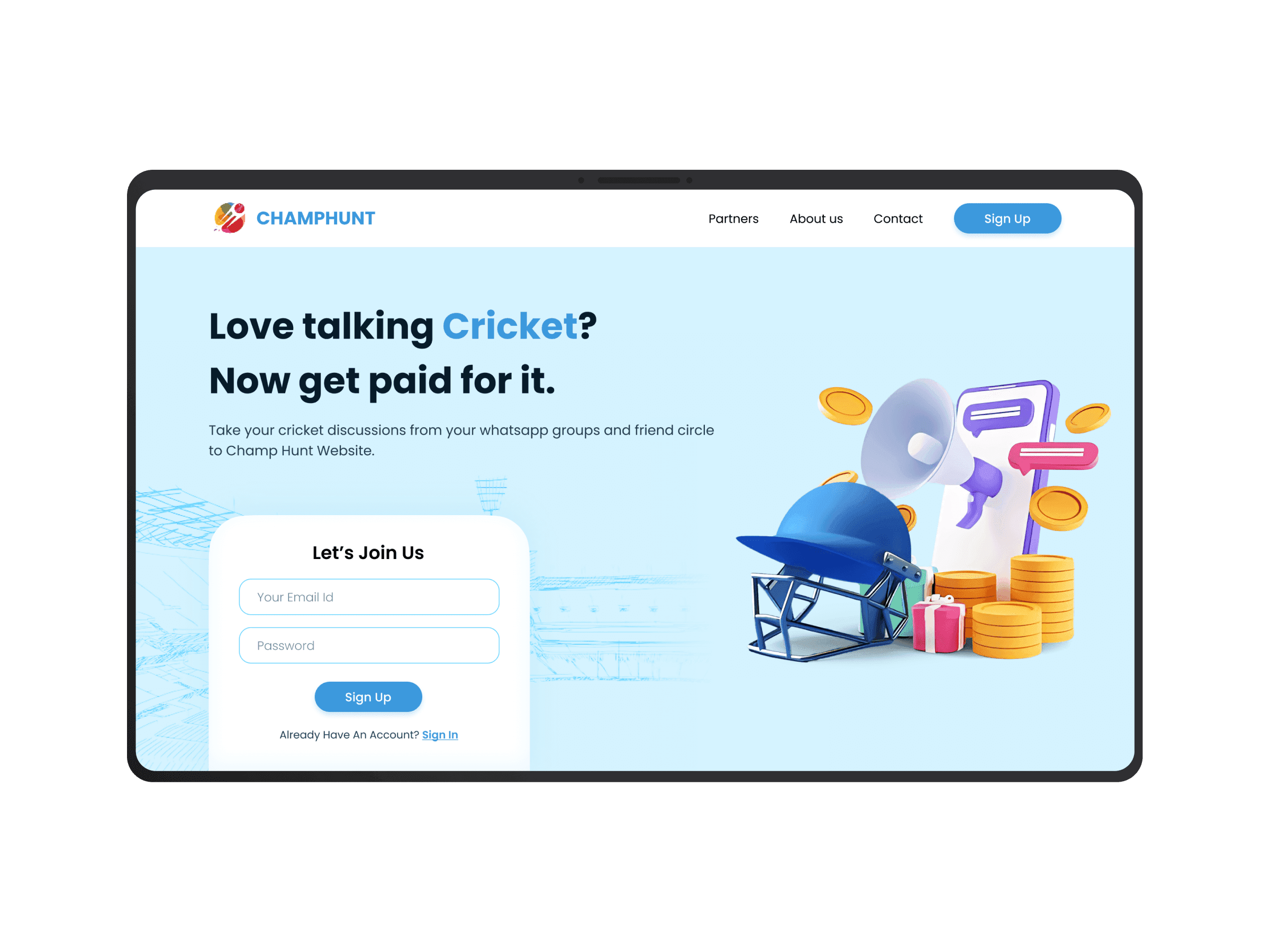 Champhunt Website Redesign