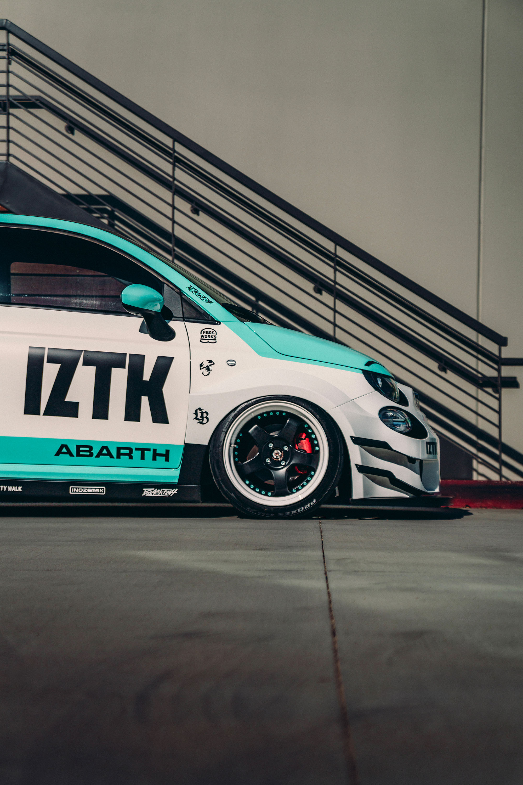 INOZETEK LB Tiffany Blue Super Gloss LBWorks Widebody Fiat  500